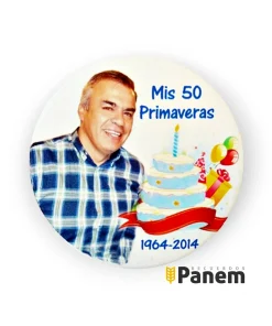 Chapitas para Cumpleaños con foto (Valor por docena)