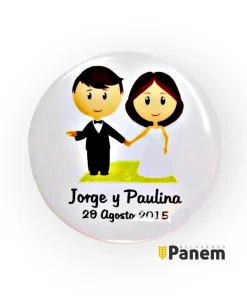 Chapitas imán de recuerdo/regalos de matrimonio/bodas (Valor por docena)