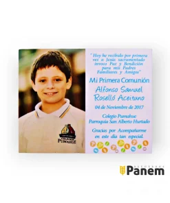 Magnetos de Primera Comunion con foto niño (Valor por docena)