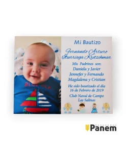 Magnetos de Bautizo con foto (Valor por docena)