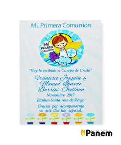 Magnetos para Primera Comunion celeste (Valor por docena)