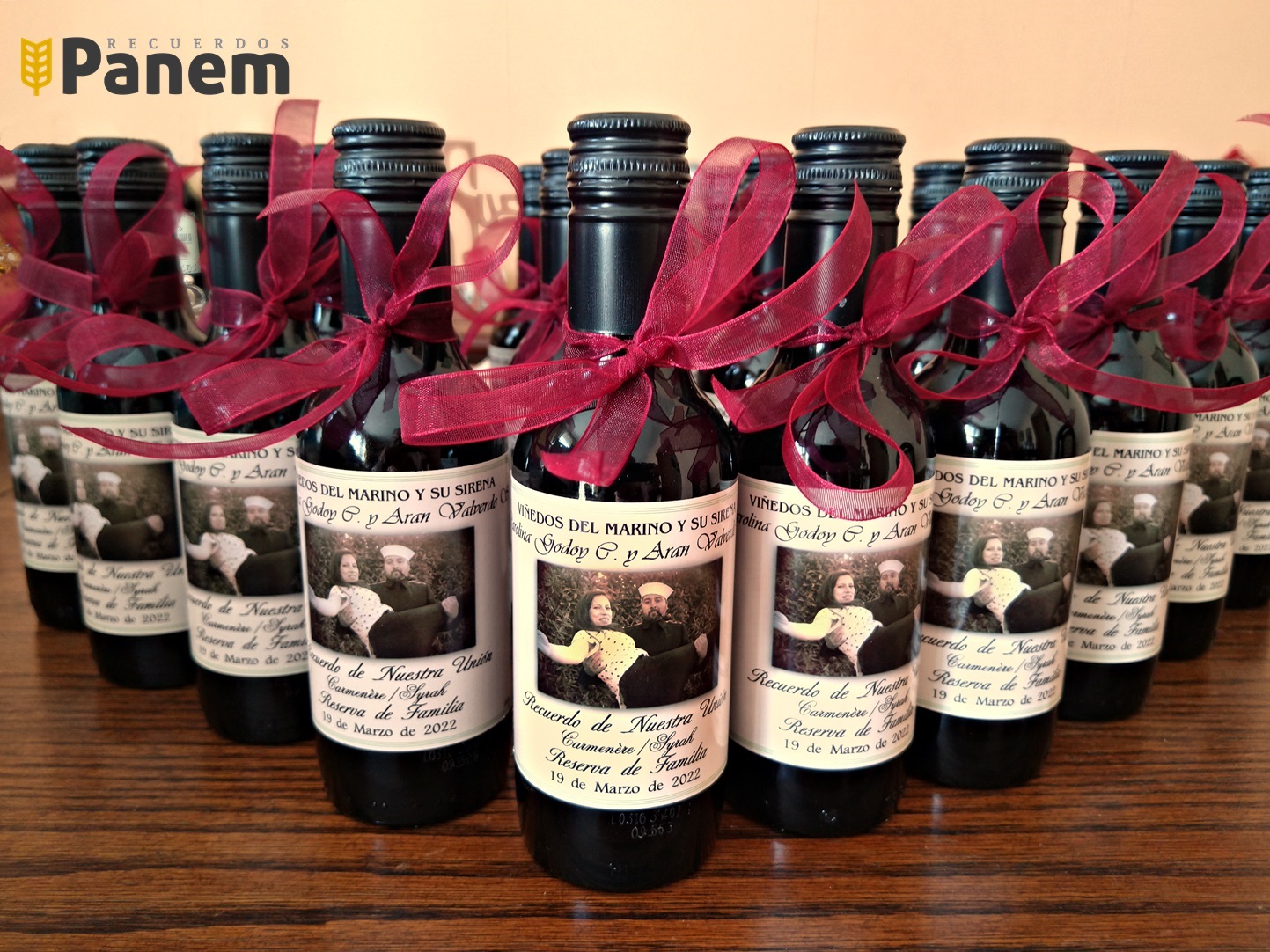 Botellas de vino con personalizada (Valor por docena) - Panem