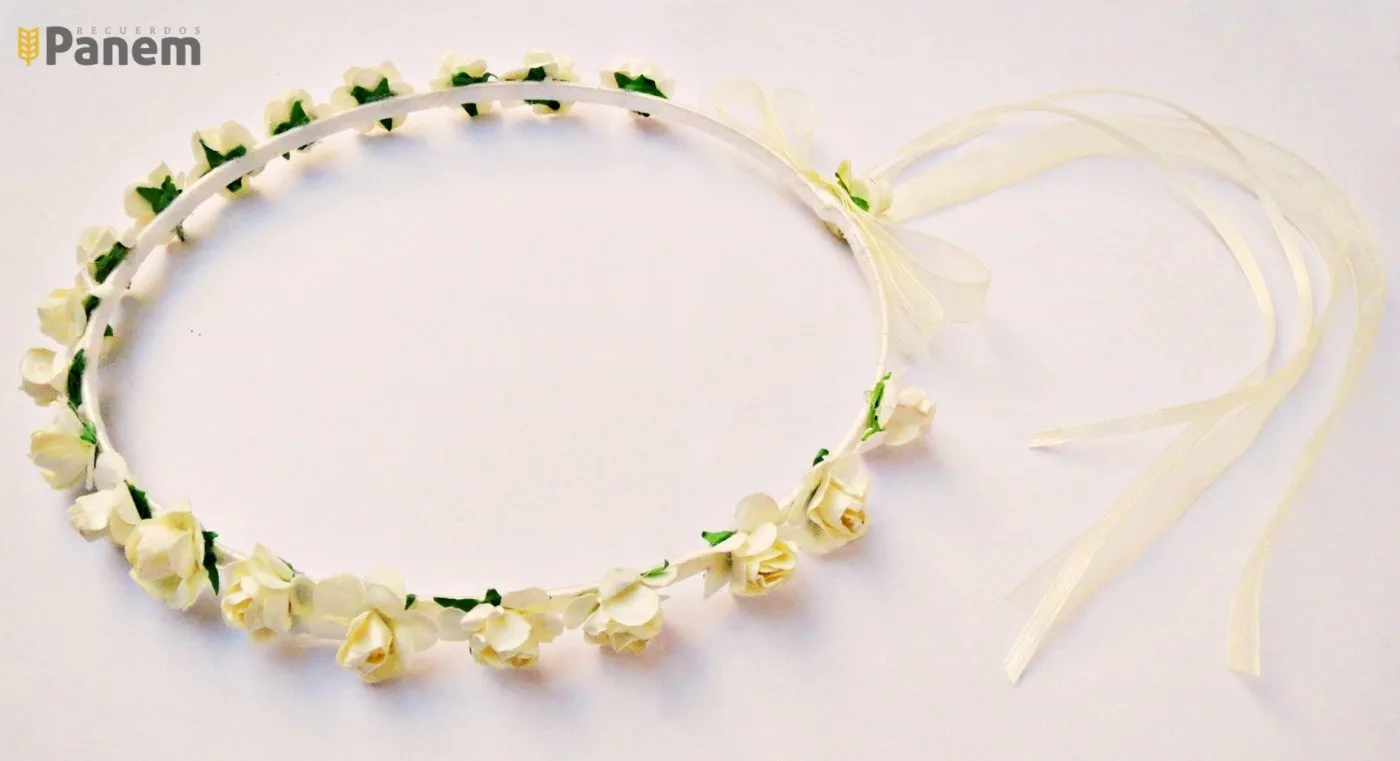 Coronita Blanca Floreada