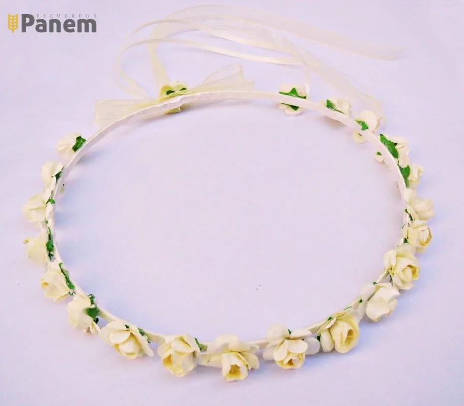 Coronita Blanca Floreada - Imagen 2