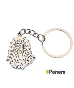 LLavero Virgencita Plis-Metalico-corazon (Valor por docena)