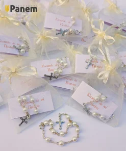 Denario pulsera de perlas - Tarjeta (Valor por docena)