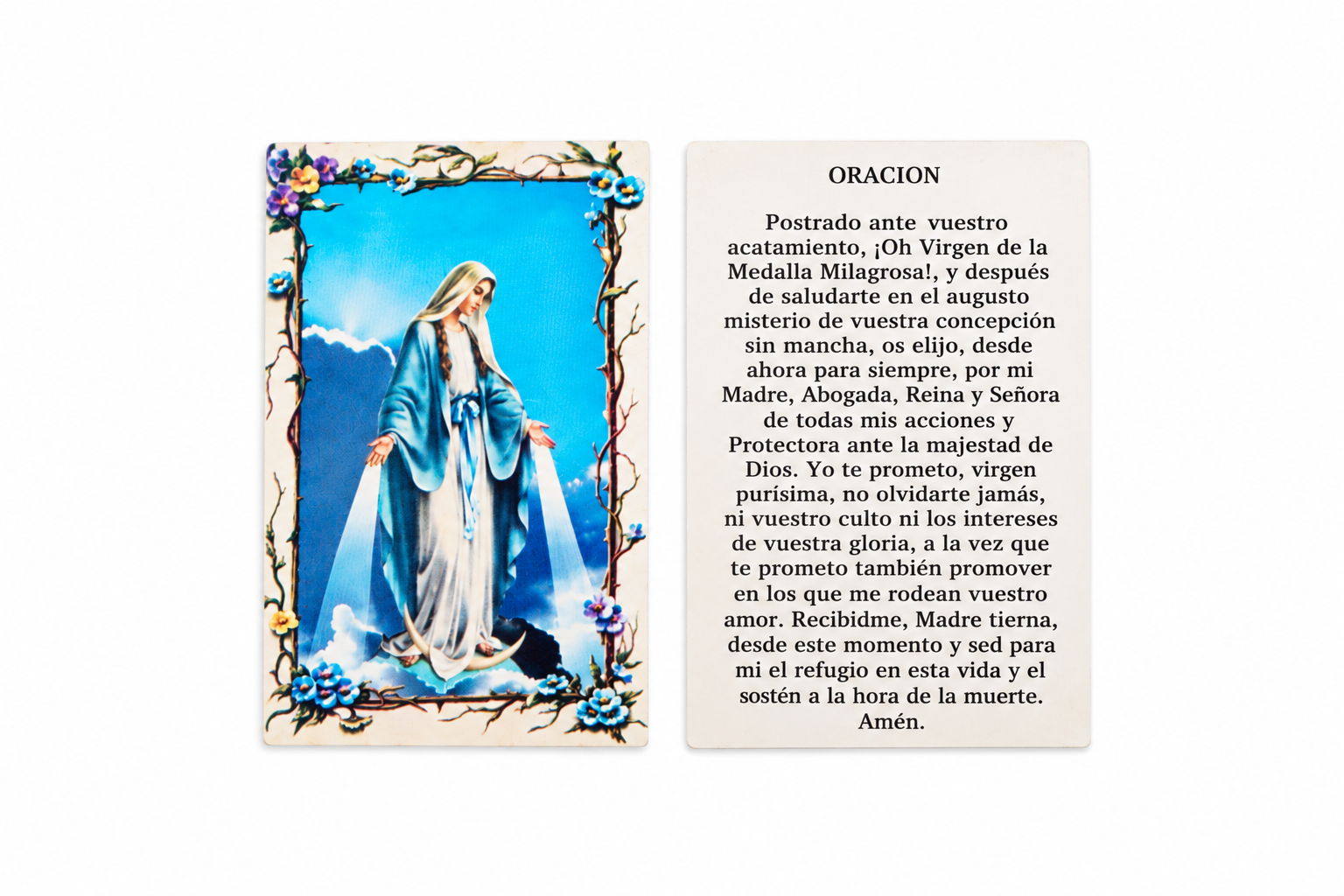 Estampa de la Medalla Milagrosa/Virgen de los Rayos (Valor por 100 unidades)