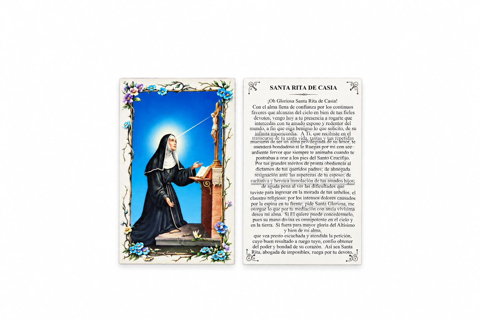Estampas Santa Rita de Casia (Valor por 100 unidades)