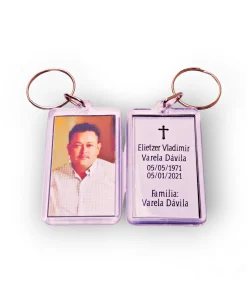 LLavero con foto para Conmemoracion/agradecimiento (Valor por docena)