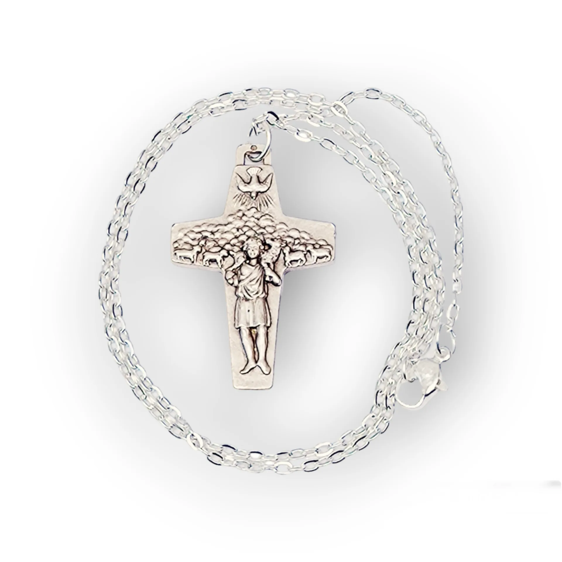 Cruz del Buen Pastor con gargantilla 4 x 2,5cm