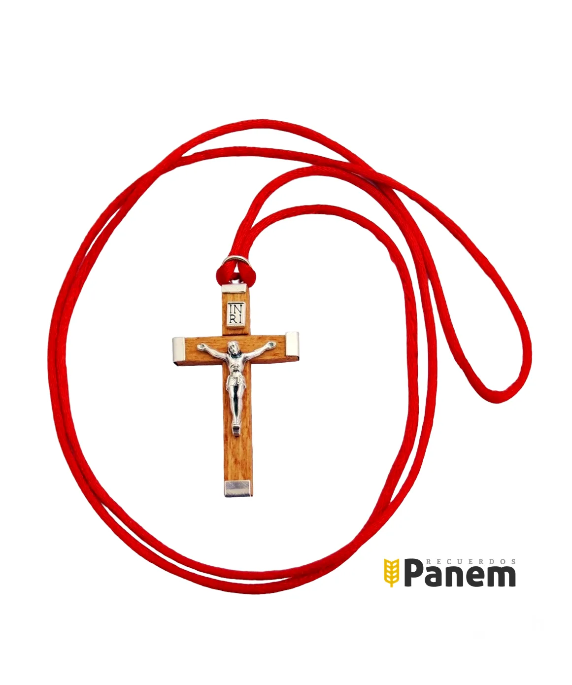 Crucifijo Italiano cordón rojo