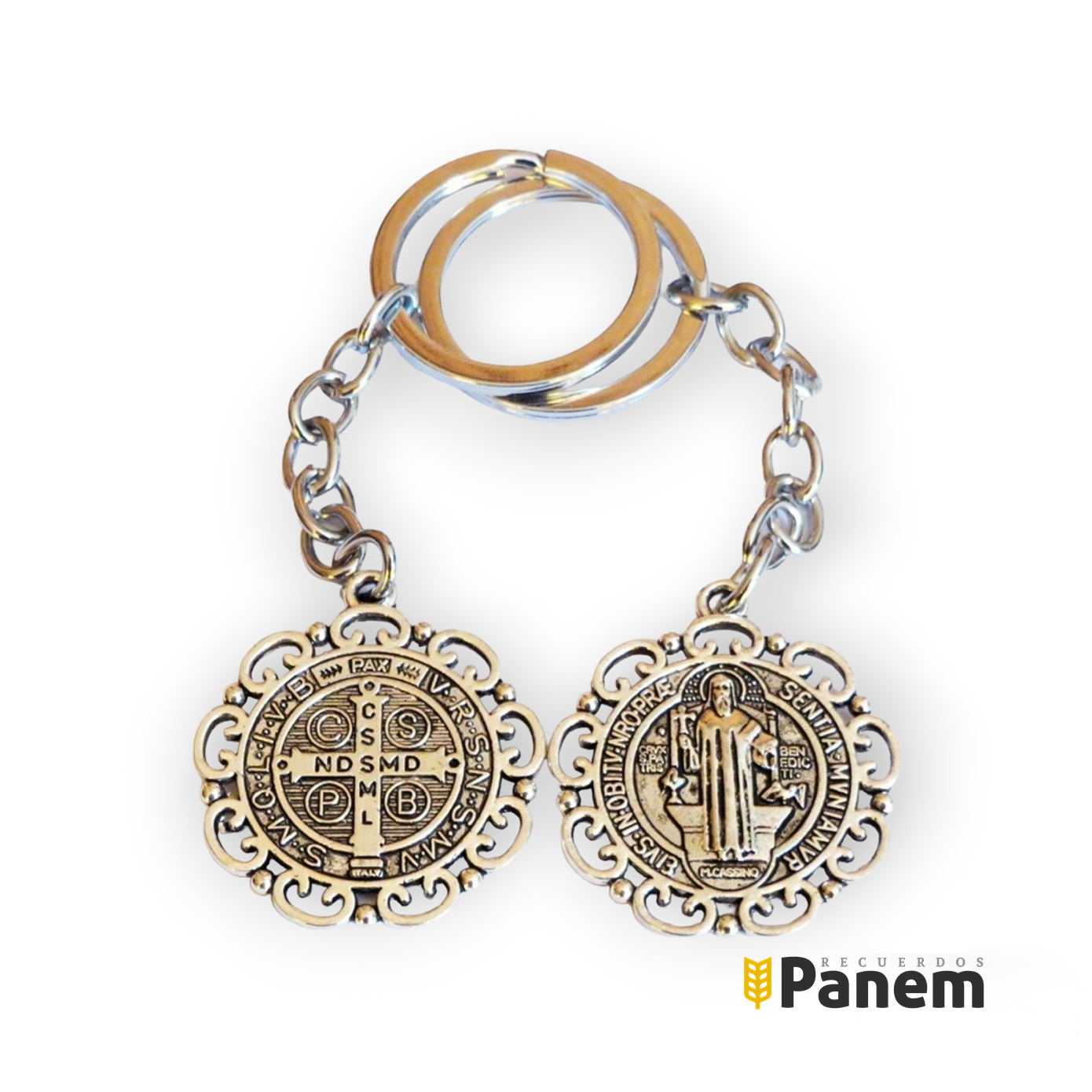 Llaveros medalla San Benito (Valor por docena) - Recuerdos Panem