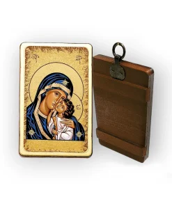 Cuadro icono Jesús y Nuestra Señora (azul)