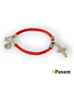 Pulseras rojas Cruz del Buen Pastor san Benito + Tarjetas (Valor por docena)