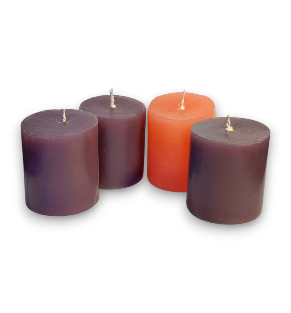 Cirios para corona de Adviento (4 cirios)