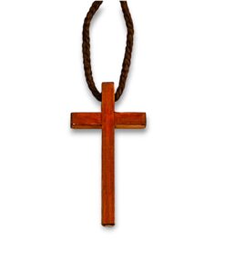 Cruz de madera con cordon