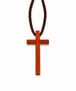 Cruz de madera con cordón