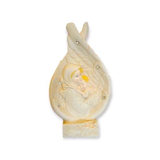 Estatuilla Jesús y María cubiertos por alas - Imagen 4