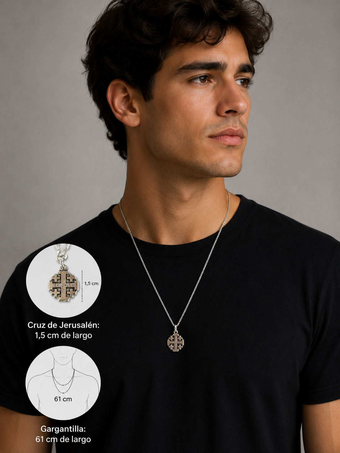 Cruz de Jerusalén metal