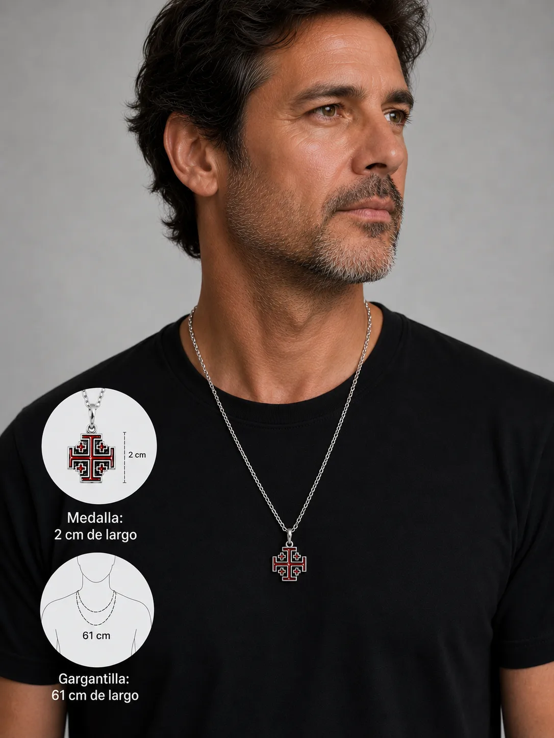 Cruz de Jerusalén roja - Imagen 2