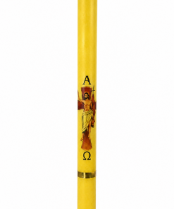 Cirio Pascual 100cm (1mtr) con imagen 7cm diámetro