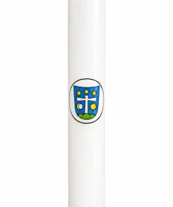 Cirio de 30cm con logo blanco o marfil