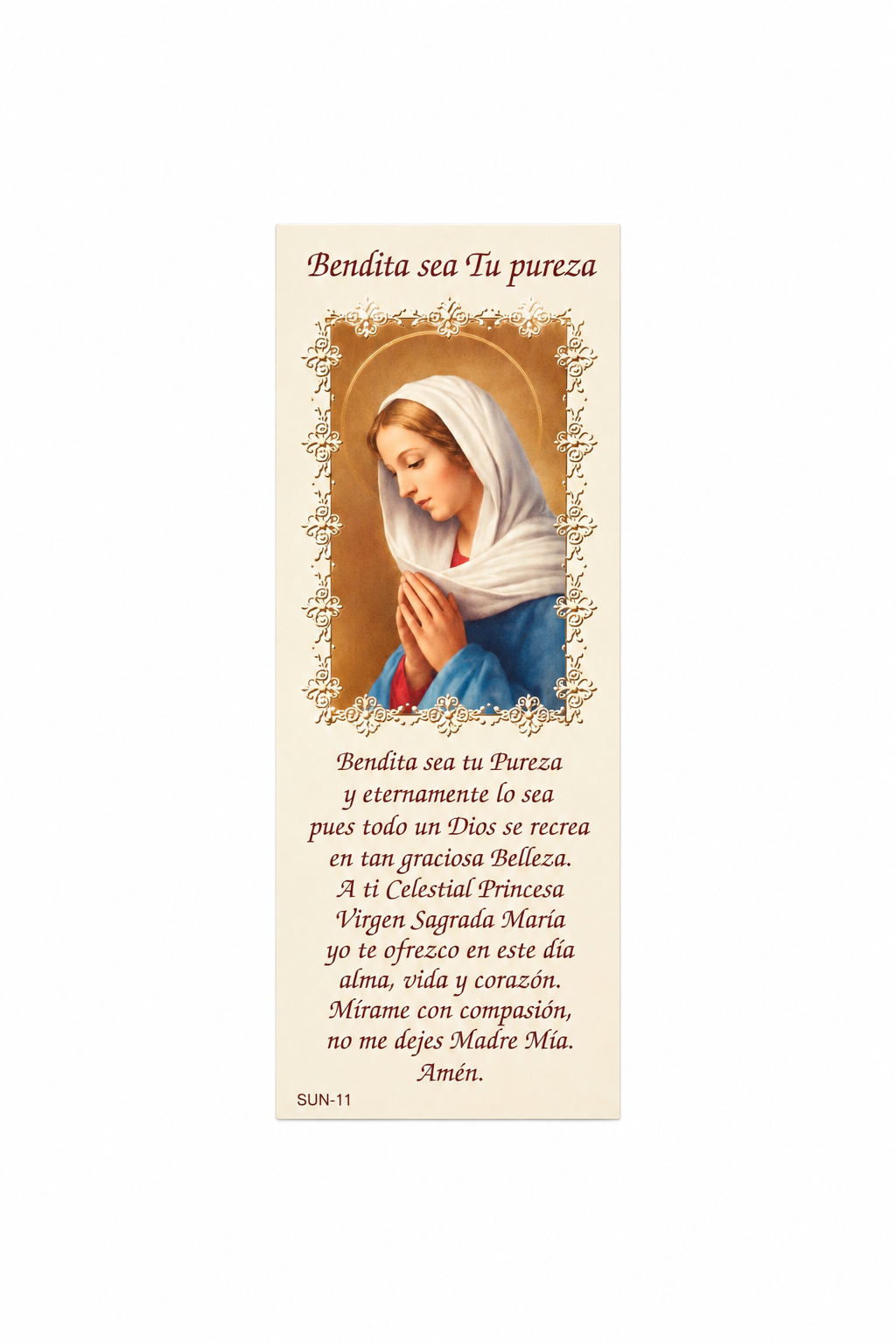 Separador de libros Virgen María (valor por docena)